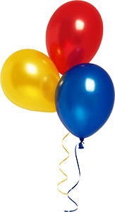 3 balloons